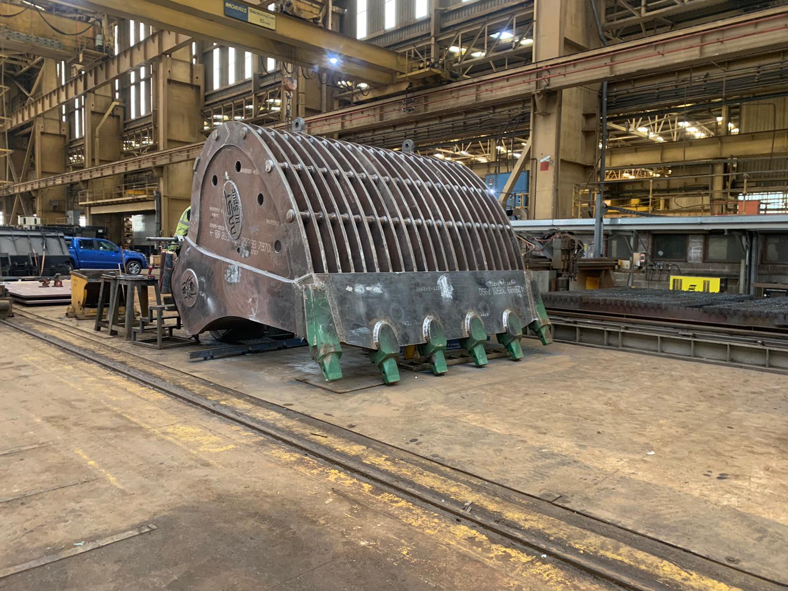 MST / Hi-Spec Manufacturing produces largest dredger and  Face Shovel buckets in UK using EWM equipment